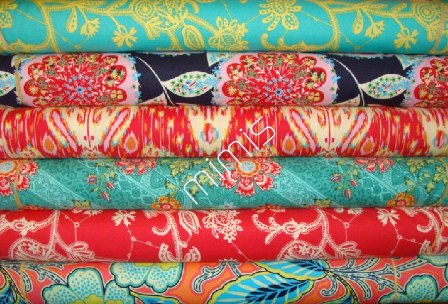 Amy Butler Lark Fabric /  LARK Collection / 6 Half Yard Bundle / Cotton Fabric