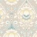Taza Fabric / Dena Designs / MEDALLION in GREY /1 Yard Cotton Quilt Fashion Fabric