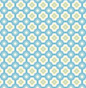Taza by Dena Designs / GEO in AQUA /  1 Yard Cotton Quilt Fashion Fabric