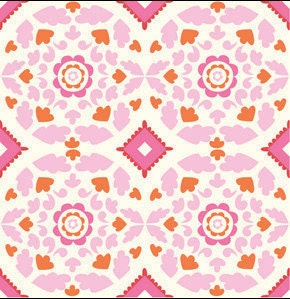 McKenzie & Taza Collection / Dena Designs Fabric / 6 Half Yard Bundle / Pinks and Blacks / Cotton Quilt Fabric