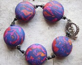 Chunky Bead Polymer Clay Bracelet