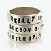 Personalized custom Hand Stamped Unisex Promise or Memory Ring sizes 5 to 15 of Sterling Silver - you choose wording