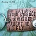 FATHER You Taught ME Hand Stamped Rustic Antiqued Copper - Key Chain - can be custom personalized
