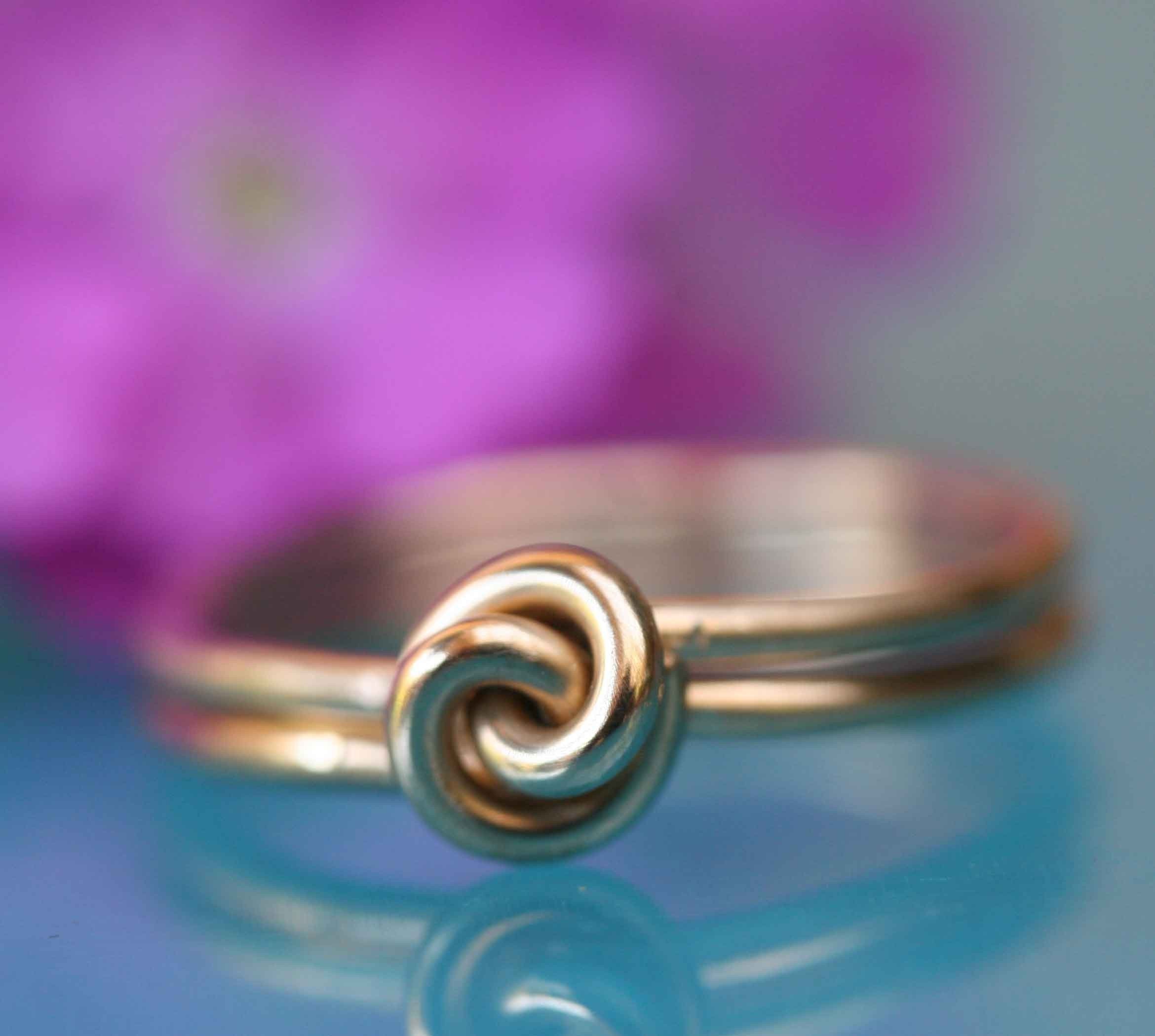 Mini Gold Rosette Ring in 14k Gold-filled