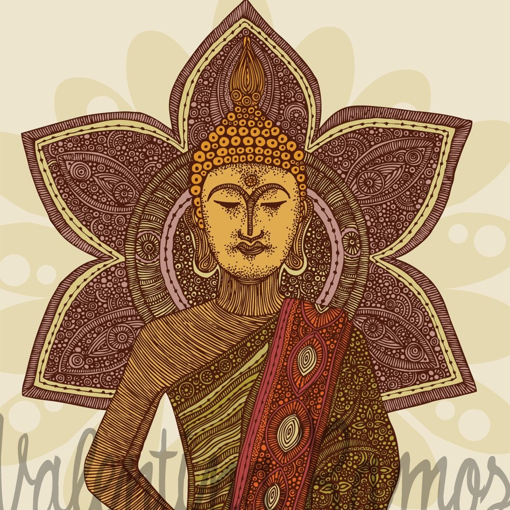 Sitting Buddha print