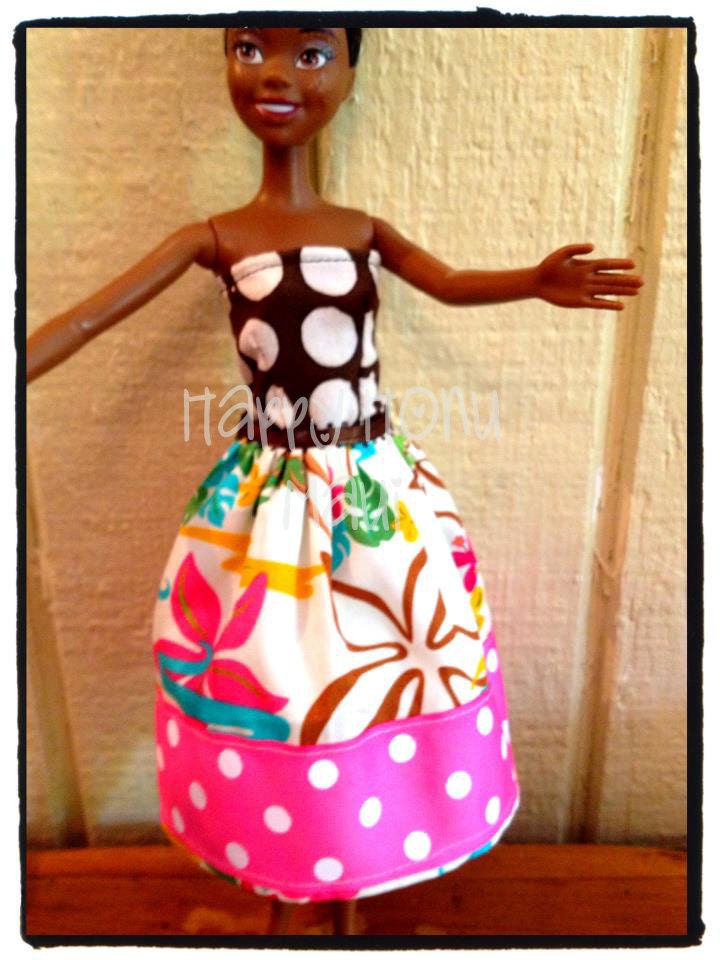 SET of 3 Retro Sundress for Barbie choose from different fabric prints Made on Maui with Aloha