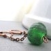 Green Glass Earrings, Copper Earrings, Emerald Green, Recycled Glass, Copper Chain, Copper Jewelry, Glass Jewelry, Eco Friendly