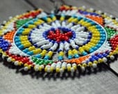 Hawa (large) -  African Seed Bead Earrings