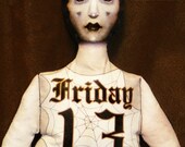 Friday the 13 Stuffed Print Doll.