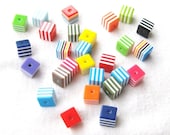 RAEWADOLLY 20pc Square Cube Resin Beads FREE SHIPPING