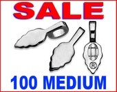 FREE Magnetic Clasp Choker - 100 MEDIUM Aanraku Bails - Silver Plated Aanraku bails - Anraku Bail - Z2