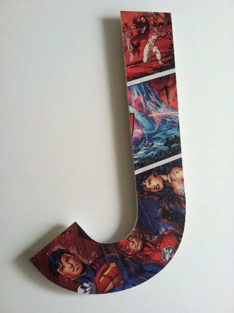 J is for JUSTICE LEAGUE superhero alphabet letter
