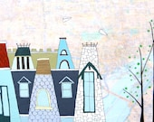 Montreal - Archival Map Print 11 x 14 - Rooftop Art