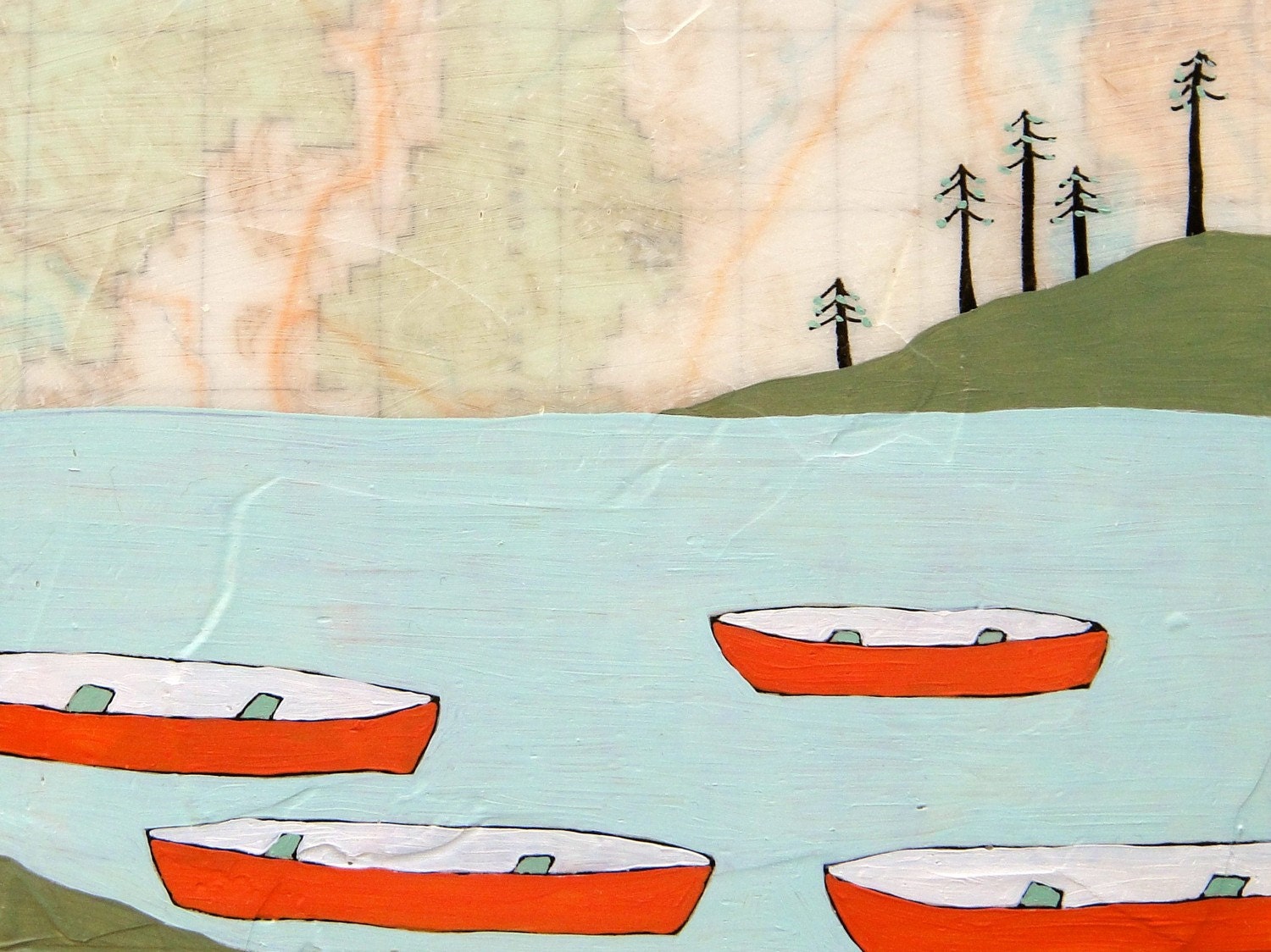 Canoes - Archival Print
