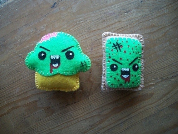 Zombie Cupcake and Pop Tart Magnets