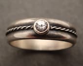 Engagement Ring White Sapphire
