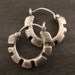 Double Cog Hoops in Sterling Silver