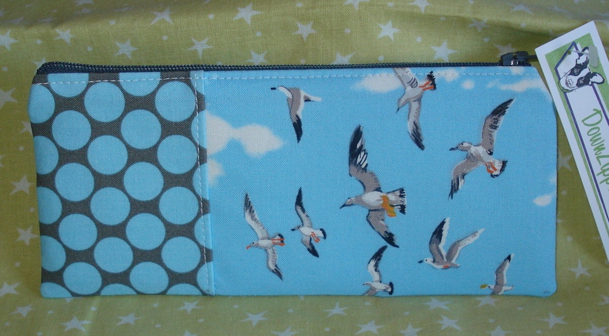 A Herd of Seagulls - Fabric Zipper Carrier Pouch