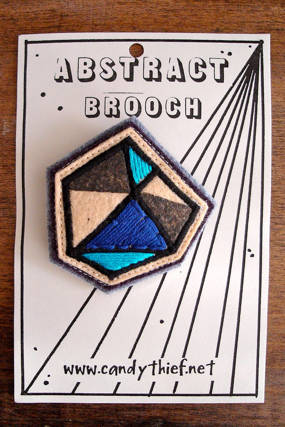 Embroidered Felt Brooch