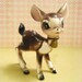 RESERVED - Chocolate Brown Deer - Vintage Enesco Figurine