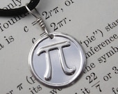 Pi Pendant Necklace- Mathematics - Geeky -Math Jewelry- Teacher Gift- Sterling Silver- Pi Jewelry-Science