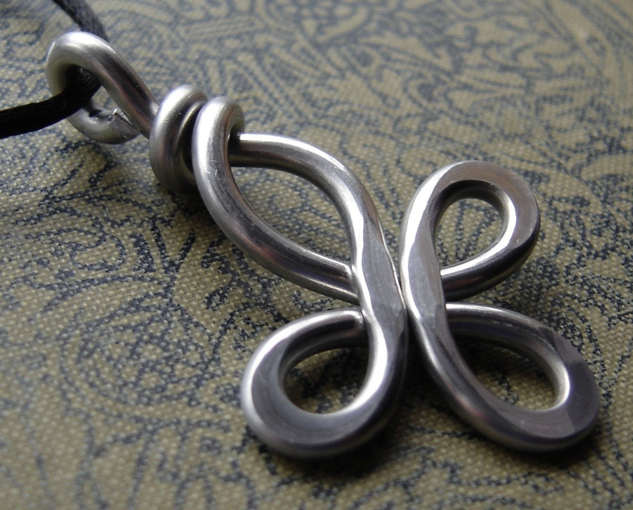 Big Celtic Cross Pendant - Loopy Bliss - Light Weight  Aluminum Wire Cross Necklace- Celtic Necklace- Celtic Jewelry