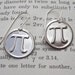 Sterling Silver Pi Earrings - Geek Math Jewelry - Math Teacher Gift -  Pi Jewelry - Teacher Appreciation