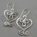 Celtic Hearts and Swirls Sterling Silver Earrings - Heart Earrings - Dangle Earrings - Celtic Jewelry - Wire