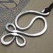 Yin Yang Harmony Big Pendant Necklace -  Light Weight Aluminum Hammered Wire -yinyang