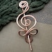 Celtic Budding Spiral Copper Shawl Pin / Scarf Pin / Sweater Brooch/ Hair Pin- Celtic Accessory- Hammered Wire Metal