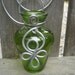 Hanging Wall Vase -Mothers Day Gift, Mom -Green Glass Celtic Spirals - flowers, garden, outdoors, plants rooter, home decor