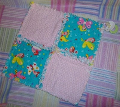 Baby Security Rag Quilt Blanket Lovey Pacifier Holder