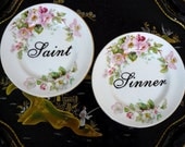 Saint and Sinner plate duo