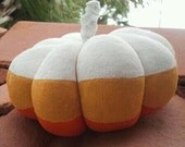 Pumpkin Soft Sculpture Candy Corn Themed Halloween Decor Ready To Ship Priority