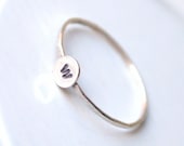 Sterling Silver Personalized Initial Ring