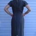 1960s Gray Silk Chiffon Cocktail Wiggle Dress by Anita Modes Size Medium