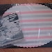1960s Retro Pink and Gold Striped Placemat Napkin Set