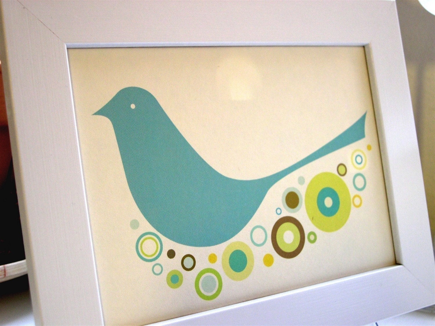 Framed Blue Birdie Print