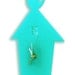 Mint Green Bird House Wall Hanging Clock