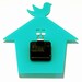 Mint Green Bird House Wall Hanging Clock