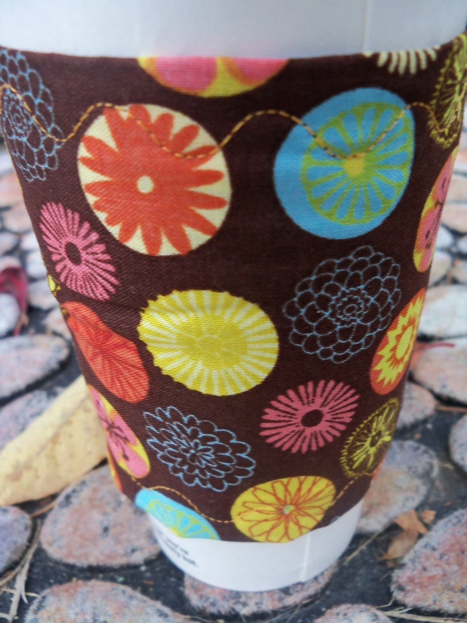 Autumn Sunburst Eco Friendly Coffee Cuff Cozy