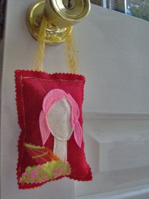Little Girl Holiday Ornament in Pink Pigtails