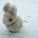 Bob (the Bunny) - retro wind up rabbit, toy photography, winter, snow, ice, blue, rabbit, bunny, vintage toy,  foot prints, love, 8x10