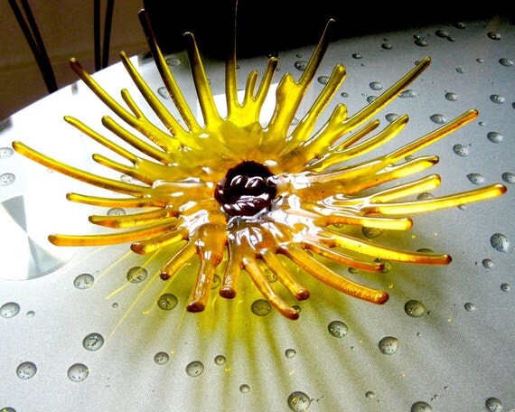Fused Glass Sun Flower Bowl
