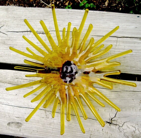 Fused Glass Sun Flower Bowl