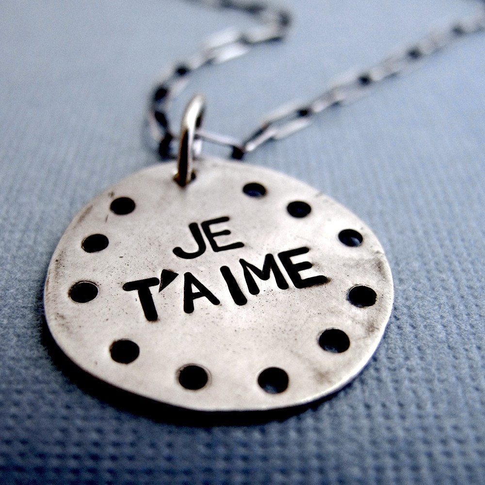 Je t'aime Necklace - Sterling Silver