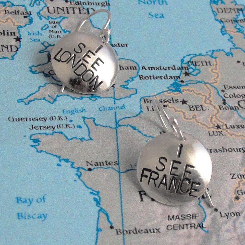 I See London I See France... Earrings - Sterling Silver