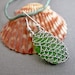 Netted Sea Glass Necklace - Silver, Silk, and Glass