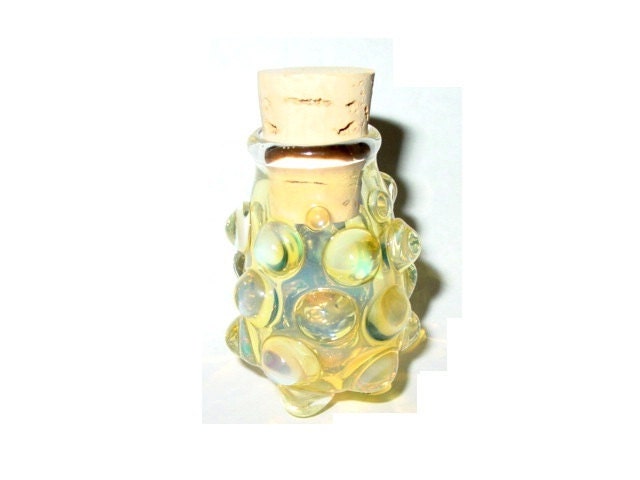 Color Changing Dots Tiny glass stash jar bottle Made to Order