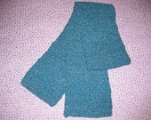 Handknit wool and mohair scarf